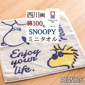 6/1限定★11％OFFクーポン スヌーピー ミニタオル 今治タオル 25×25cm 2枚セット snoopy ミニタオルハンカチ 日本製 綿100％ 西川 東京西川 西川産業 ハンドタオル ハンカチタオル