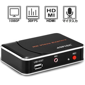AGPtek　ゲームキャプチャー*ゲームレコーダー 1080p対応小型ビデオキャプチャーデバイス　実況音声の追加や編集！日本語取引説明書付き