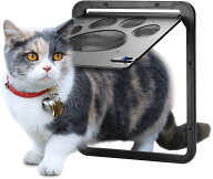 OWNPETS ペットドア 網戸専用 網戸用ペットの出入り口 取付簡単 猫、小型犬用 24cm×29cm グレー ペット…
