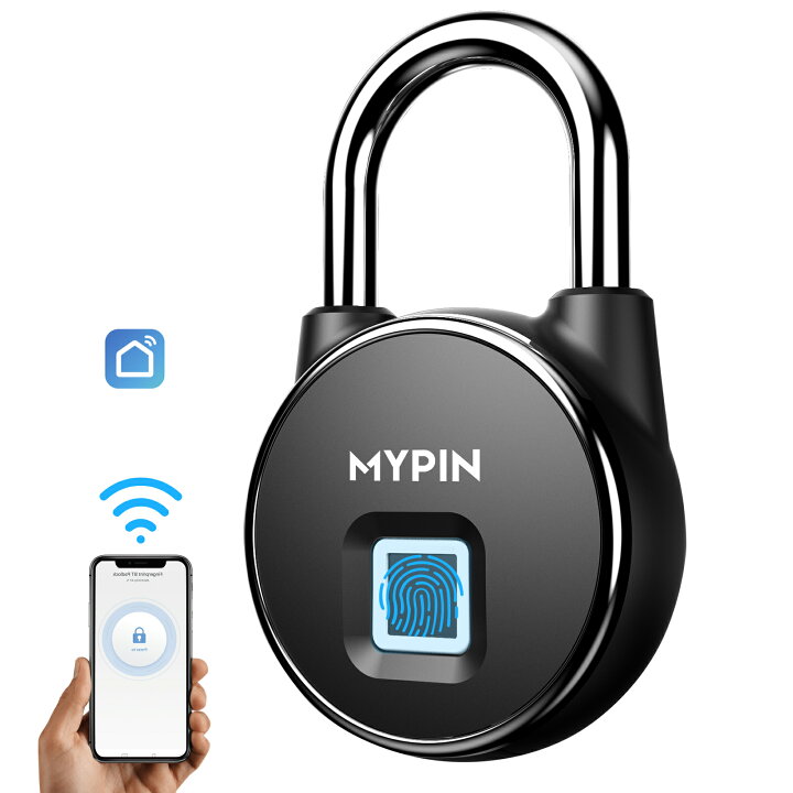 楽天市場】スマート指紋認証南京錠 タッチロック ステンレス合金製 USB  