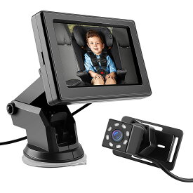 車用 ベビーミラー 補助ミラーベビーミラー インサイトミラー ベビーモニター 大視野 曲面鏡 監視 子供の様子 後ろに向かず子供の様子を確認 360°方向調節可能