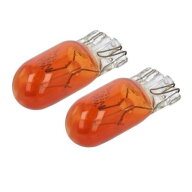 T10カラーウェッジランプ シングル W5W 12V 5W アンバー(オレンジ)【2個セット】白熱電球 コーナリングラ…