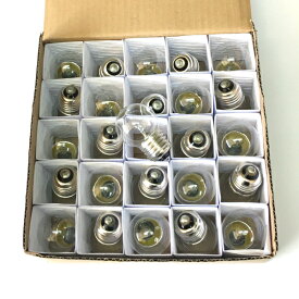 寸丸球(ミニボール) G40 E26 110V7W (2CP) 25個セット クリアー ケース販売 箱 白熱電球【返品交換不可】看板(サイン)・提灯・装飾照明・イルミネーションなどの補修、交換用に