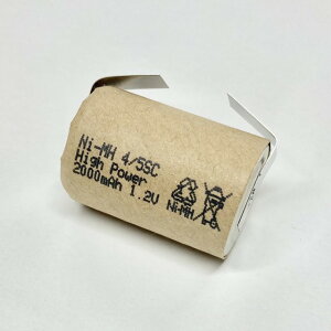 jbPfdr(Ni-MH) 4/5SC 1.2V 2000mAh(2Ah)yԕisze [ddr 񎟃obe[ dqi p[c / ^ƓdE[dJ~\EdCVF[o[EduVEdKȂǂ̕