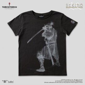 【在庫品】【TORCH TORCH】 SEKIRO: SHADOWS DIE TWICE × TORCH TORCH/ Tシャツコレクション: 狼 墨 レディース Mサイズ