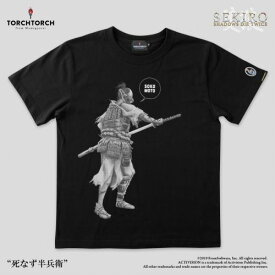 【在庫品】【TORCH TORCH】 SEKIRO: SHADOWS DIE TWICE × TORCH TORCH/ Tシャツコレクション: 死なず半兵衛 黒 Lサイズ