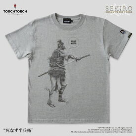 【在庫品】【TORCH TORCH】 SEKIRO: SHADOWS DIE TWICE × TORCH TORCH/ Tシャツコレクション: 死なず半兵衛 杢灰 Sサイズ