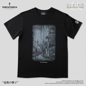 【在庫品】【TORCH TORCH】 SEKIRO: SHADOWS DIE TWICE × TORCH TORCH/ Tシャツコレクション: 竜胤の御子 黒 XLサイズ