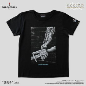 【在庫品】【TORCH TORCH】 SEKIRO: SHADOWS DIE TWICE × TORCH TORCH/ Tシャツコレクション: 忍義手 黒 レディース Mサイズ