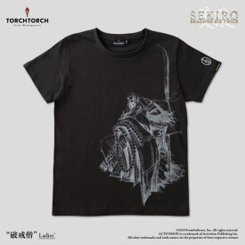 【在庫品】【TORCH TORCH】 SEKIRO: SHADOWS DIE TWICE × TORCH TORCH/ Tシャツコレクション: 破戒僧 墨 レディース Lサイズ