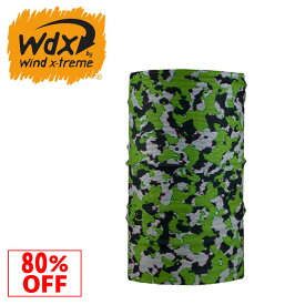 【楽天スーパーSALE限定特価！80%OFF】WDX ウインド 【DIGITAL CAMO GREEN】 1205 ヘアバンド/ヘッドギア/ネックウォーマー/バンダナ/大人用/マスク/抗菌/頭周り53～62cm