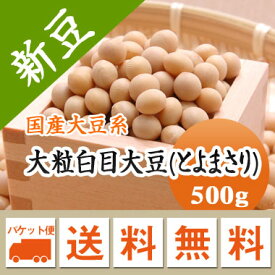 大豆 白目大豆 とよまさり 北海道産 味噌 煮豆などにも 500g【令和5年産】 メール便 送料無お届けに3日～7日かかります料
