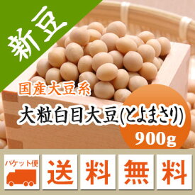 大豆 白目大豆 とよまさり 北海道産 900g 【令和5年産】 メール便 送料無料 味噌用大豆 煮豆などにも　お届けに3日～7日かかります