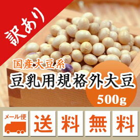 大豆 等外品 岩手県産　宮城県産　北海道　規格外 訳あり B級品 食品ロス 500g【令和7年産】 メール便 送料無料 味噌 豆乳などに..