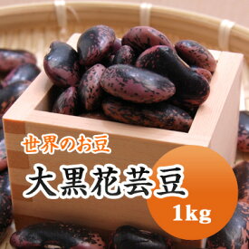 紫花豆 中国産 大黒花芸豆 1kg　残留農薬検査合格品