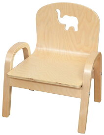 MAMENCHI 木製キッズチェア 組立済 ゾウスタッキングチェア 木製イス 幼児イス 子ども用椅子 子ども用イス 木製イス 子供椅子 ローチェア　ベビーチェア