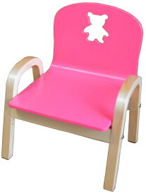 「組立済」MAMENCHI 木製キッズチェア クマ スタッキングチェア 木製イス 幼児イス 子ども用椅子 子ども用イス 木製イス 子供椅子 ローチェア　ベビーチェア
