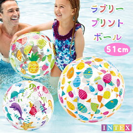 【最安値挑戦中】NEW！ビーチボール ラブリープリント INTEX 子供 ボール 浮き輪 可愛い インスタ SNS 浮輪 プール ビーチ フロート 旅行 instagram 海外 海 夏 トロピカル 南国 パイナップル 魚 フィッシュ ネコポス送料無料！