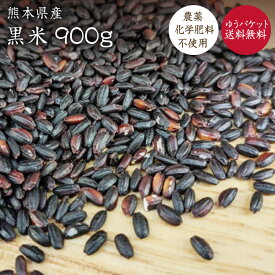 【ゆうパケット送料無料】黒米【900g】自然栽培 古代米 熊本県産 農薬化学肥料不使用 JAS認証有機米を小袋にしております。JAS認証マークは入っておりません