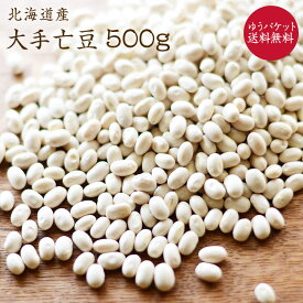 【ゆうパケット送料無料】北海道産 手亡豆 「500g」令和6年産 大手亡豆 小粒白いんげん 雪手亡 サラダやスープ 白あんなどに
