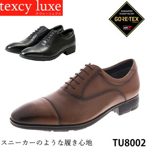 【割引クーポン対象商品】メンズ ビジネスシューズ ゴアテックス texcy luxe テクシーリュクス TU8002 防水 3E ふんわりインソール 消臭抗菌 コンビニ受取対応商品