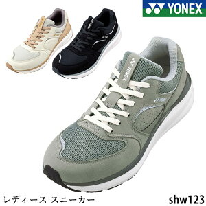 【割引クーポン対象商品】ヨネックス YONEX レディース スニーカー SHW123 撥水 3.5E ウォーキングシューズ ファスナー仕様 パワークッション 抗菌防臭加工