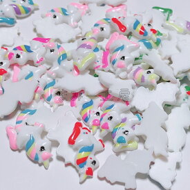 デコパーツ　ユニコーン　女の子　22*23ミリ　1個