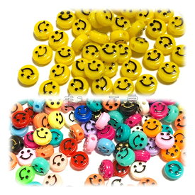 アクリルビーズ　にこちゃん　10ミリ　30個