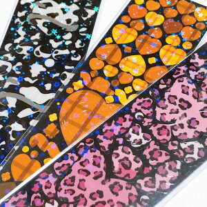 ステッカー シール ホログラム入り ゼブラ チェック 1袋2枚入り 6種類