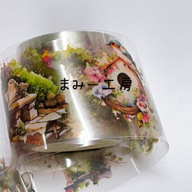 ロールシール　PET　背景　風景　装飾　約4センチ幅*5メートル　当店オリジナル