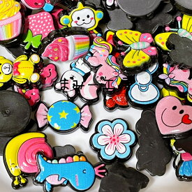 デコパーツ　ビビット系　約50個　ランダムmix