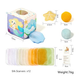 【送料無料】【レビュー投稿で特典】Mamimami Home モンテッソーリおもちゃ ティッシュケース ティッシュボックスおもちゃ 布絵本 ティッシュ おもちゃ 指先訓練おもちゃ 色認知 赤ちゃんの感覚開発 女の子男の子6ヶ月0歳1歳2歳3歳 鏡