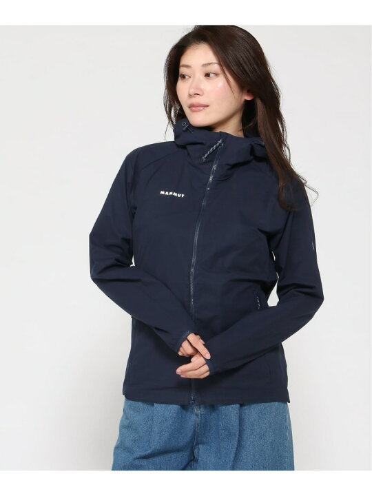 マムートMAMMUT ジャケット パーカー ネイビー レディースS 中古・古着 