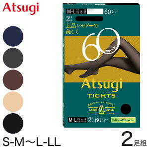 �A�c�M ATSUGI TIGHTS 60�f�j�[���^�C�c 2���g S-M�`L-LL �A�c�M�^�C�c ���f�B�[�X �� �x�[�W�� ���F �O���[ �u���E�� ���F �l�C�r�[