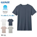 アセドロン クルーネック Tシャツ グンゼ メンズ M L LL gunze 吸汗速乾 消臭 丸首 半袖 シャツ 下着 肌着 インナー 夏 プレゼント ギフト 父の日