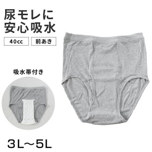 大きいサイズ 失禁ボクサーパンツ 尿漏れパンツ 男性用 40cc 綿100 3L〜5L 大寸 介護用 失禁パンツ 中失禁 軽失禁 尿漏れ 吸水シート付き 尿漏れ おねしょ オムツ コットン