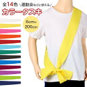 タスキ カラーたすき 全14色 男の子 女の子 定番 運動会 体育祭 6×200cm キッズ 小学生 中学生 遠足 応援グッズ イベ…