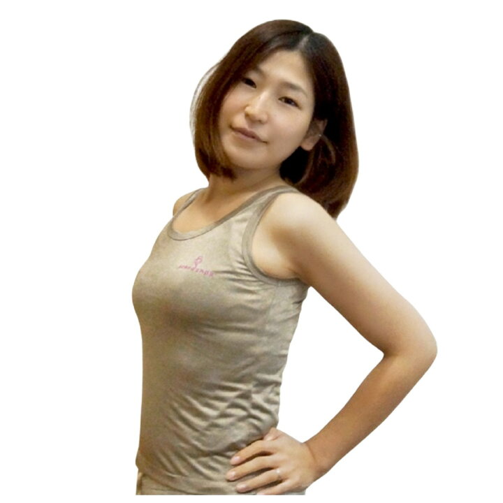 電磁波防止 電磁波対策 ブロック カット シールド 遮断 遮蔽 タンクトップ ウェア Tシャツ 下着 【男女兼用】身体に受ける電磁波 女性用・高周波電磁波シールド Ｔシャツ AW202Women｜コットン８９％｜エコロガ