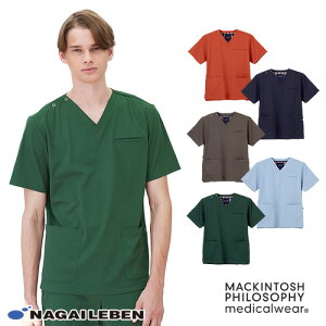 MP メンズ スクラブ 白衣 メンズ 男性用 ナガイレーベン MPA-3902 半袖 医療 制服 ユニフォーム 医者 医師 ドクター 看護師 ナース ナース服 病院 介護 介護士 おしゃれ かっこいい 制菌 制電 お