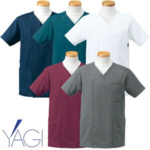 半袖 スクラブジャケット 白衣 半袖 R8192 ユニセックス 男女兼用 リゼルヴァ RISERVA 医者 看護師 ナース ナース服 研修医 医療 人気 ストレッチ 伸びる 制服 ユニフォーム 病院 小児科 エステ