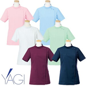 ケーシー 白衣 ジャケット R8746 医療 治療 襟なし リゼルヴァ RISERVA レディース 女性用 半袖 医師 医者 女医 看護師 ナース 医療用 病院 整骨院 作業療法 人気 上衣 医務衣 診察衣 制菌 ストレ