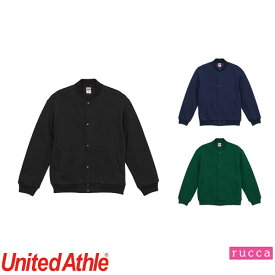 防寒 ジャンパー ブルゾン 上着 イベント サークル United Athle ユナイテッドアスレ 10.0オンス T/C ルーズフィット スウェット スナップ ジャケット(裏起毛) 578901 屋外 お揃い おしゃれ かわいい かっこいい 無地 シンプル 刺繍 名入れ 大きいサイズ