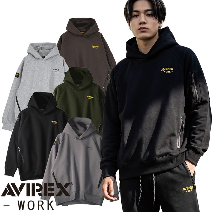 楽天市場】トレーナー 長袖 AVIREX WORK アヴィレックス ワーク プル 