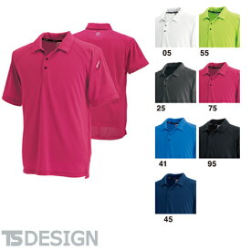 TS Design 藤和 3065 半袖ポロシャツ ユニセックス（メンズ・レディース対応） 秋冬 通年 作業服