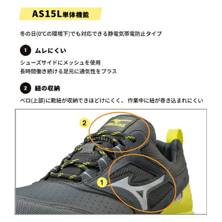 楽天市場】安全靴 ミズノ MIZUNO オールマイティ ALMIGHTY AS15L 