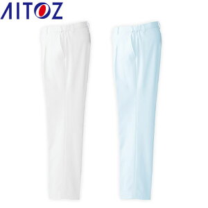 脇シャーリングパンツ 861361 白衣 ズボン AITOZ アイトス メンズ 男性用 白パンツ 白ズボン 医療 介護 人気 制服 ユニフォーム 医師 医者 看護師 ナース ストレッチ 病院 クリニック おしゃれ か