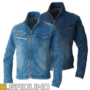 作業服 パンツ スラックス 桑和 SOWA G.GROUND ストレッチデニムブルゾン 1092-00 作業着 秋冬・通年 ストレッチ 優れた吸汗性 野帳ポケット