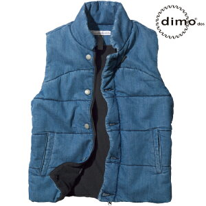 dimo ディモ デニムフェイクダウンベスト 防寒ベスト チョッキ 防寒 インナー アウター 作業用ベスト 保温 人気 安い 防寒着 おしゃれ 暖かい 秋冬用 最強 かっこいい 作業着 おすすめ ワーク