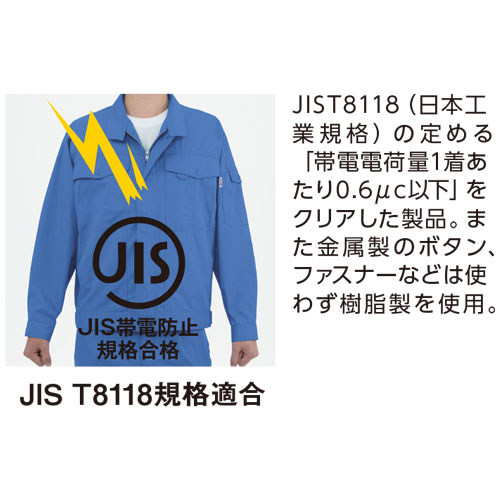 楽天市場】作業服 ブルゾン 作業着 ジャケット 制電 帯電防止 JIS規格