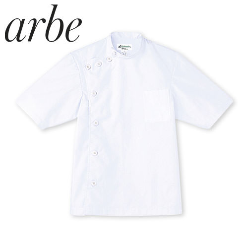 フードユニフォーム チトセ アルベ arbe MB-1016 最新アイテム 食品工場用白衣 メンズ 半袖ケ－シ－ 制服 食品加工 衛生白衣 最大54％オフ